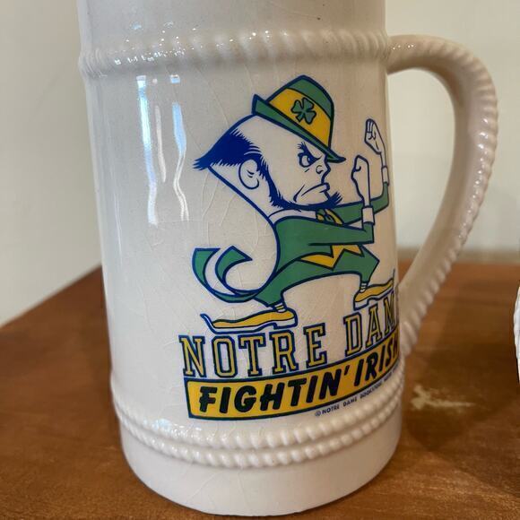 Vintage Notre‎ Dame Ceramic Mugs Fighting Irish - Picture 3 of 5